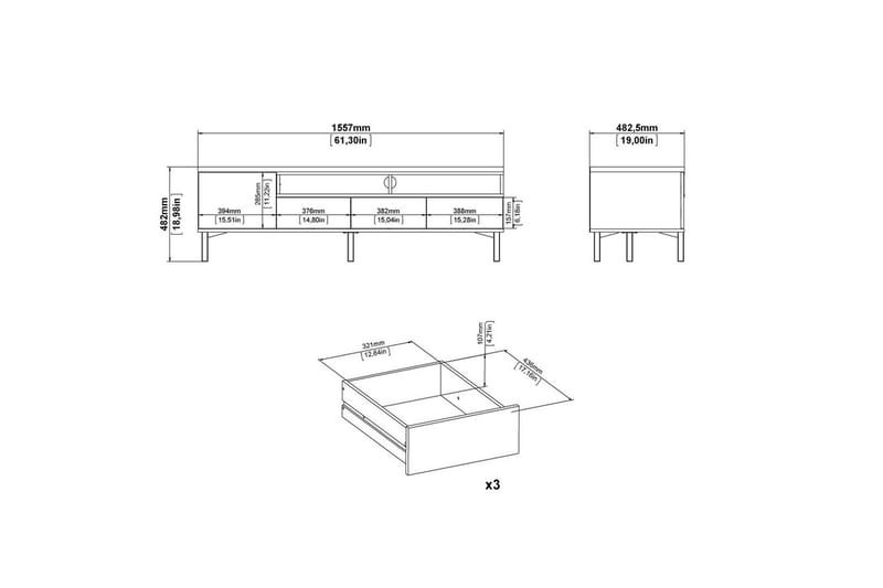 Virender Tv-bänk 48,2 cm - Möbler - Tv möbel & mediamöbel - TV bänk & mediabänk