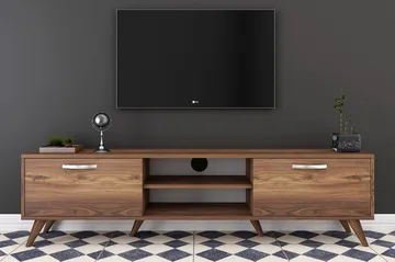 Virkesbo Tv bänk med Förvaring 180 cm - Valnöt / Brun / Rustik - Möbler - Tv möbel & mediamöbel - TV bänk & mediabänk