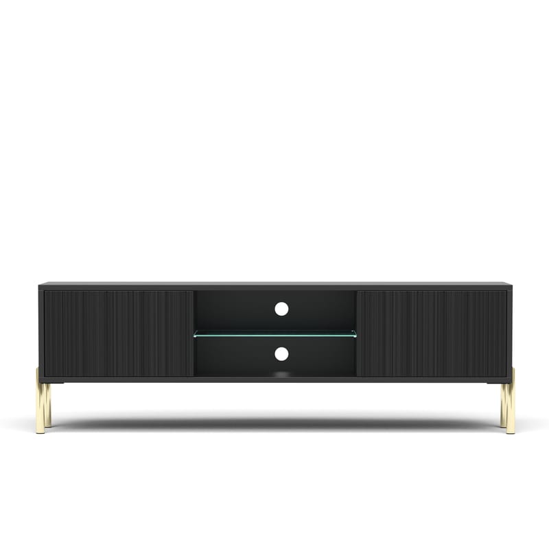 Virmani Tv-bänk 135 cm - Svart - Möbler - Tv möbel & mediamöbel - TV bänk & mediabänk