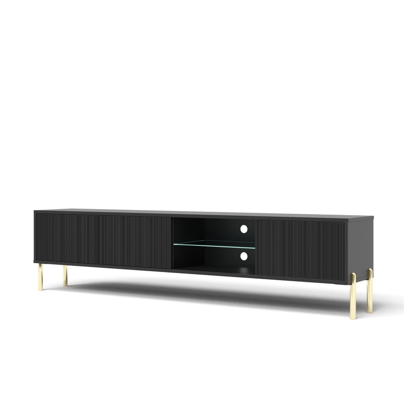 Virmani Tv-bänk 175 cm - Svart - Möbler - Tv möbel & mediamöbel - TV bänk & mediabänk