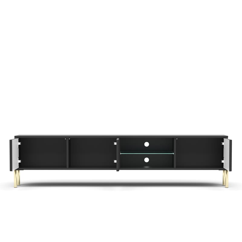 Virmani Tv-bänk 175 cm - Svart - Möbler - Tv möbel & mediamöbel - TV bänk & mediabänk