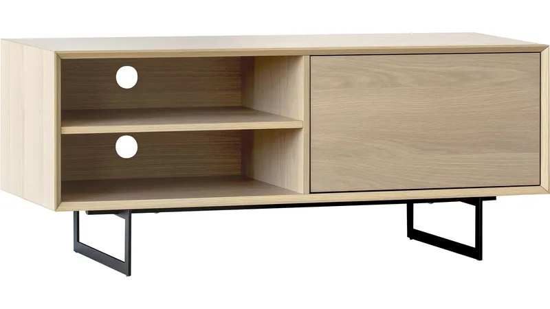 Vision Golvstående Tv Bänk 120 cm med Förvaring i Ek - Beige - Möbler - Tv möbel & mediamöbel - TV bänk & mediabänk