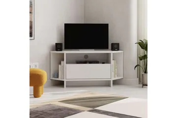 Viva Golvstående TV Bänk 95,7 cm med Förvaring i Målat Trä - Vit - Möbler - Tv möbel & mediamöbel - TV bänk & mediabänk