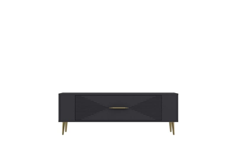 Vornis Tv-bänk 120 cm - Antracit/Guld - Möbler - Tv möbel & mediamöbel - TV bänk & mediabänk