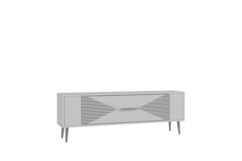 Vornis Tv-bänk 120 cm - Vit/Silver - Möbler - Tv möbel & mediamöbel - TV bänk & mediabänk