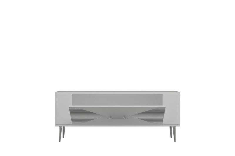 Vornis Tv-bänk 120 cm - Vit/Silver - Möbler - Tv möbel & mediamöbel - TV bänk & mediabänk