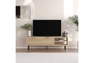 Wenus Golvstående Tv Bänk 150 cm med Förvaring i Ek - Beige - Möbler - Tv möbel & mediamöbel - TV bänk & mediabänk