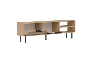 Wenus Golvstående Tv Bänk 150 cm med Förvaring i Ek - Beige - Möbler - Tv möbel & mediamöbel - TV bänk & mediabänk