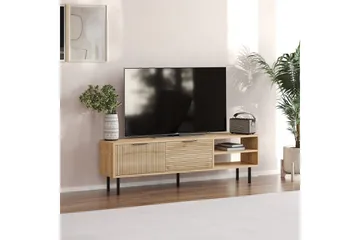Wenus Golvstående Tv Bänk 150 cm med Förvaring i Ek - Beige - Möbler - Tv möbel & mediamöbel - TV bänk & mediabänk