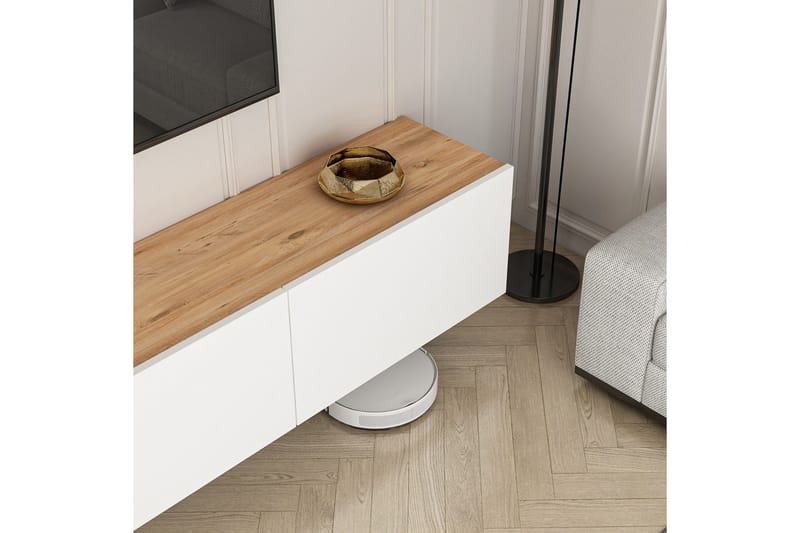 West Tv-bänk 150 cm - Vit/Brun - Möbler - Tv möbel & mediamöbel - TV bänk & mediabänk