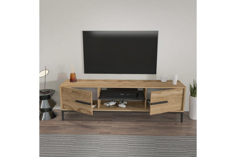 Yemisen Tv-bänk 120 cm - Brun/Svart - Möbler - Tv möbel & mediamöbel - TV bänk & mediabänk