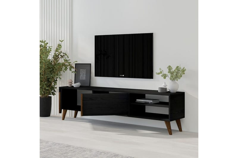 Ythmere Tv-bänk 160 cm - Svart - Möbler - Tv möbel & mediamöbel - TV bänk & mediabänk