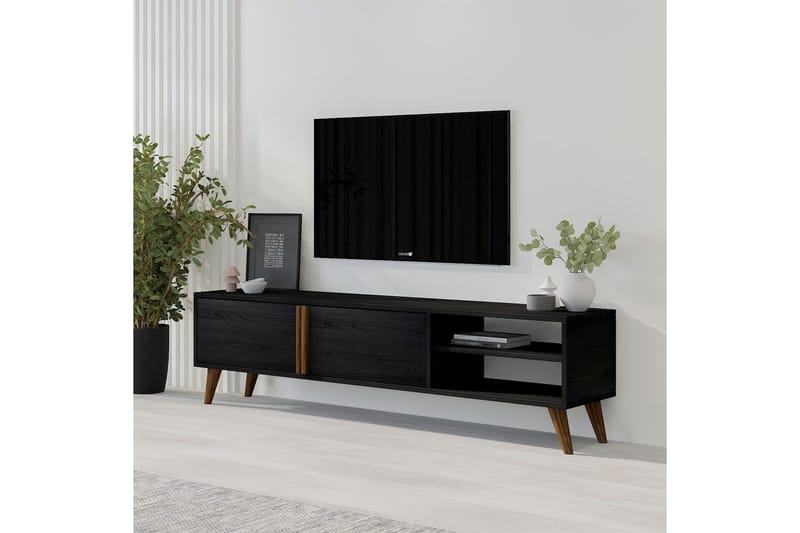 Ythmere Tv-bänk 160 cm - Svart - Möbler - Tv möbel & mediamöbel - TV bänk & mediabänk