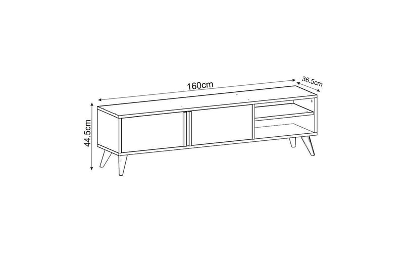 Ythmere Tv-bänk 160 cm - Taupe - Möbler - Tv möbel & mediamöbel - TV bänk & mediabänk
