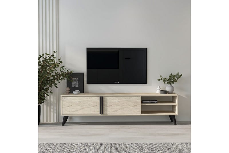 Ythmere Tv-bänk 160 cm - Taupe - Möbler - Tv möbel & mediamöbel - TV bänk & mediabänk