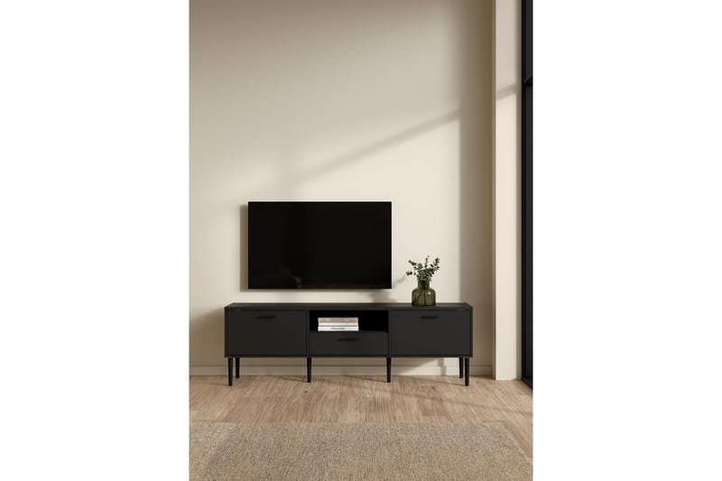 Yumi Tv-bänk 177 cm - Svart - Möbler - Tv möbel & mediamöbel - TV bänk & mediabänk