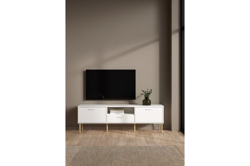 Yumi Tv-bänk 177 cm - Vit - Möbler - Tv möbel & mediamöbel - TV bänk & mediabänk