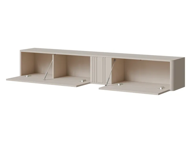 Zalricus TV-bänk 190x30 cm - Svart, valnöt - Möbler - Tv möbel & mediamöbel - TV bänk & mediabänk