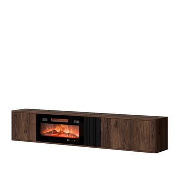 Zalricus TV-bänk LED-Flamma 190x36 cm - Svart, valnöt - Möbler - Tv möbel & mediamöbel - TV bänk & mediabänk