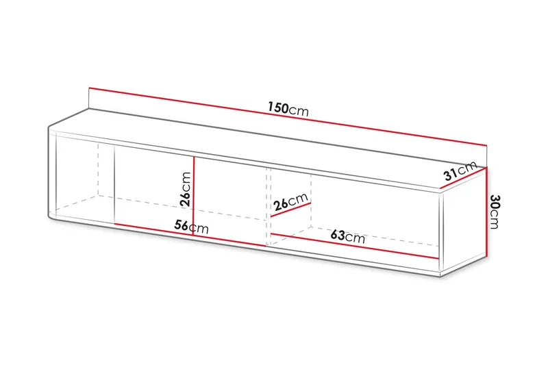 Zalricus Tv-skåp 150 cm - Beige - Möbler - Tv möbel & mediamöbel - TV skåp