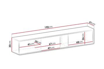 Zalricus Tv-skåp 190 cm - Beige - Möbler - Tv möbel & mediamöbel - TV bänk & mediabänk