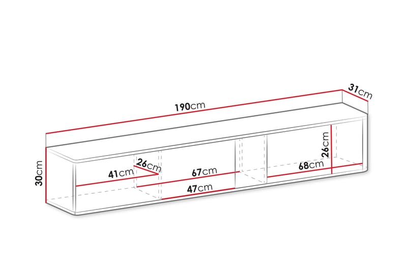 Zalricus Tv-skåp 190 cm - Beige - Möbler - Tv möbel & mediamöbel - TV skåp