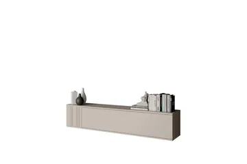 Zalricus Vägghängd TV Bänk 150 cm med Förvaring i Målat Trä - Beige - Möbler - Tv möbel & mediamöbel - TV bänk & mediabänk