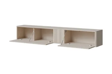 Zalricus Väggmonterad TV Bänk 190 cm med Förvaring i Målat Trä - Beige - Möbler - Tv möbel & mediamöbel - TV bänk & mediabänk