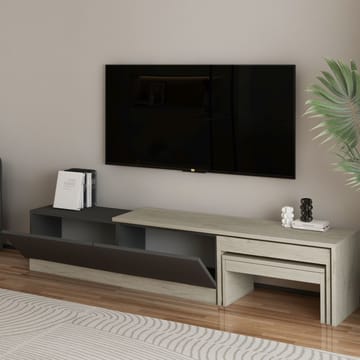 Zalven TV-bänk 180x36x30 cm - Travertin/Antracit - Möbler - Tv möbel & mediamöbel - TV bänk & mediabänk