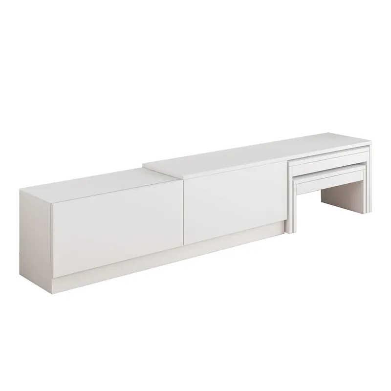 Zalven TV-bänk 180x36x30 cm - vit - Möbler - Tv möbel & mediamöbel - TV bänk & mediabänk