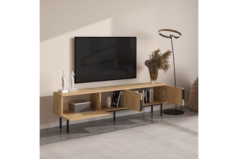 Zeiran Tv-bänk 180 cm - Mediumfärgat trä - Möbler - Tv möbel & mediamöbel - TV bänk & mediabänk
