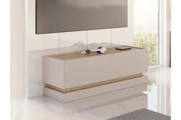 Zelric Golvstående Tv-bänk 150 cm med Förvaring i Trä - Beige - Möbler - Tv möbel & mediamöbel - TV bänk & mediabänk