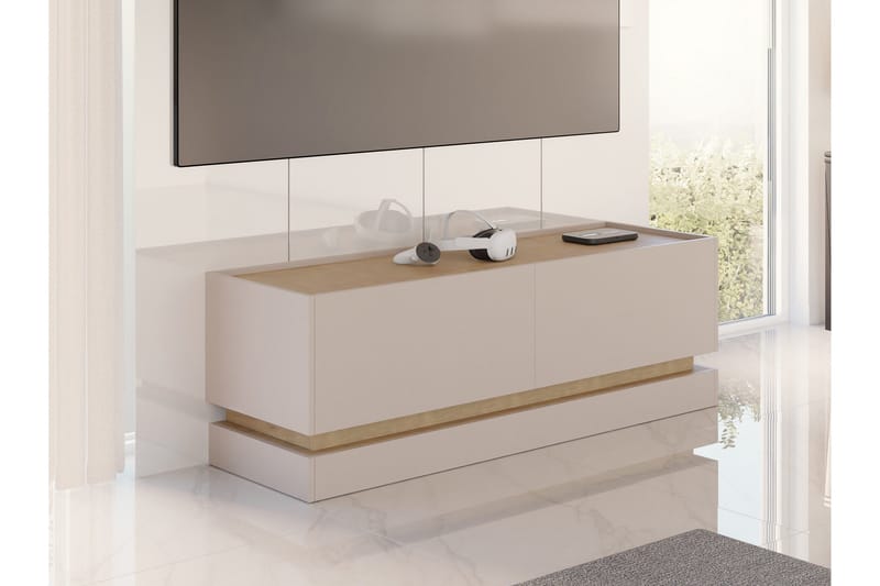Zelric Tv-bänk 150 cm - Beige - Möbler - Tv möbel & mediamöbel - TV bänk & mediabänk
