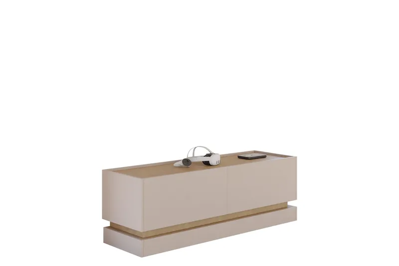Zelric Tv-bänk 150 cm - Beige - Möbler - Tv möbel & mediamöbel - TV bänk & mediabänk