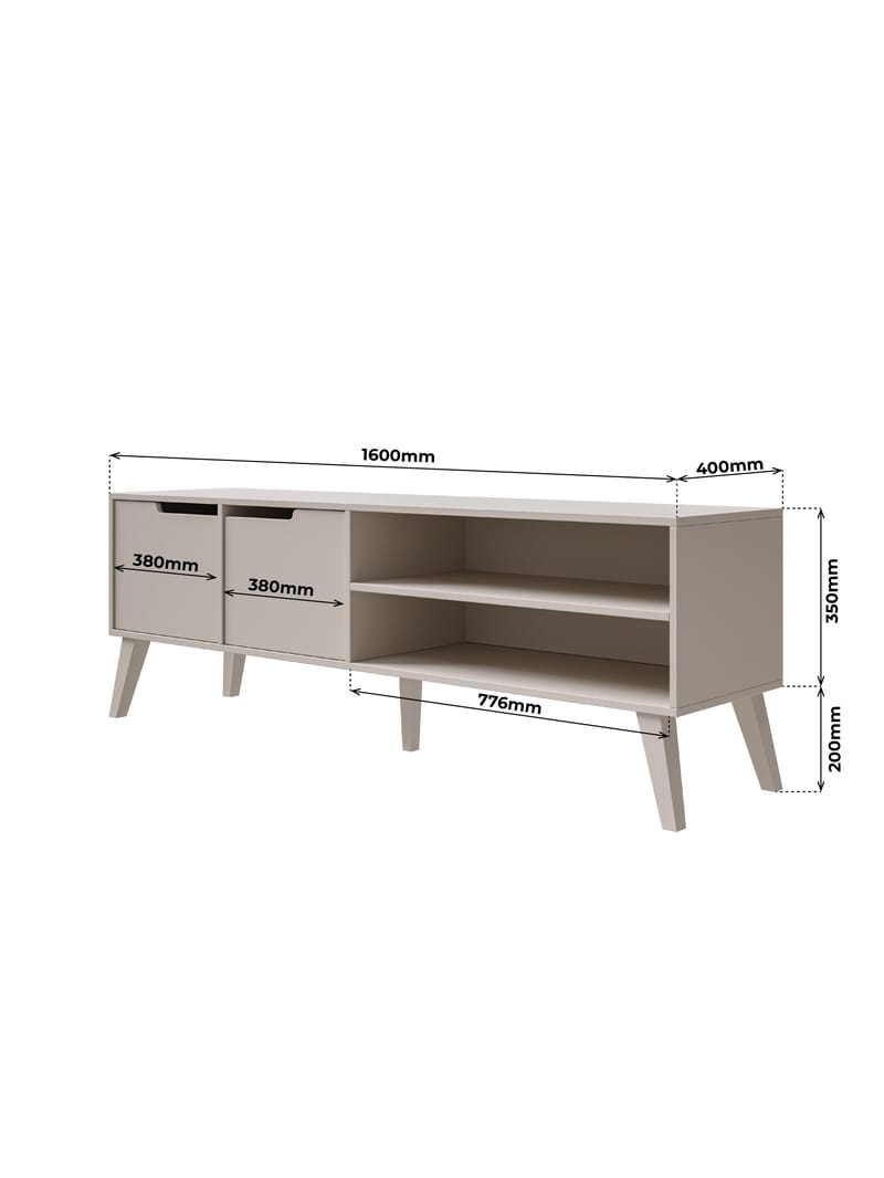Zelto Tv-Bänk 160 cm - Kashmir - Möbler - Tv möbel & mediamöbel - TV bänk & mediabänk
