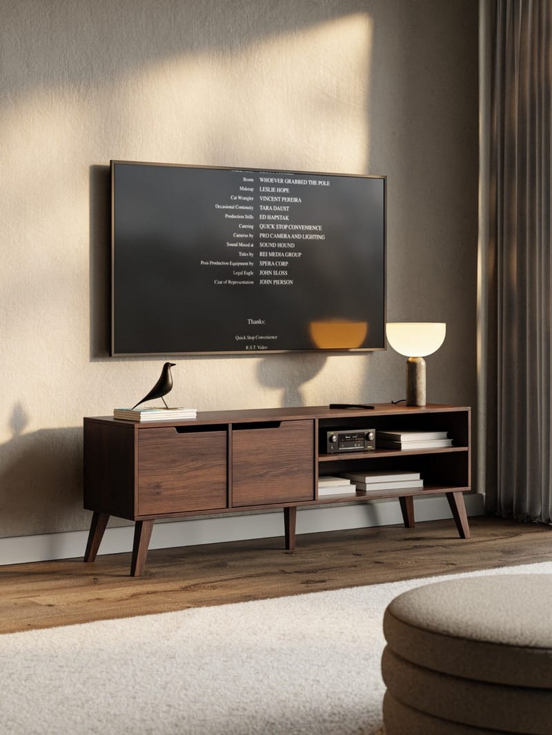 Zelto Tv-Bänk 160 cm - Warmia valnöt - Möbler - Tv möbel & mediamöbel - TV bänk & mediabänk
