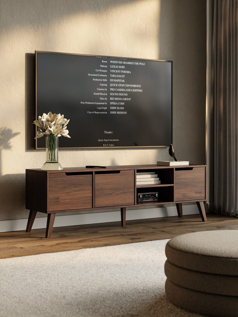 Zelto Tv-Bänk 180 cm - Warmia valnöt - Möbler - Tv möbel & mediamöbel - TV bänk & mediabänk