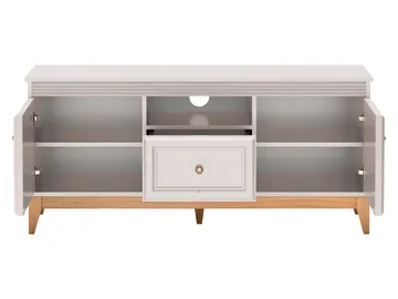 Zeylor Golvstående Tv Bänk 136 cm med Förvaring i Ek - Beige - Möbler - Tv möbel & mediamöbel - TV bänk & mediabänk