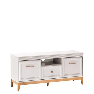 Zeylor Golvstående Tv Bänk 136 cm med Förvaring i Ek - Beige - Möbler - Tv möbel & mediamöbel - TV bänk & mediabänk