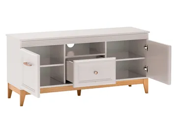 Zeylor Golvstående Tv Bänk 136 cm med Förvaring i Ek - Beige - Möbler - Tv möbel & mediamöbel - TV bänk & mediabänk