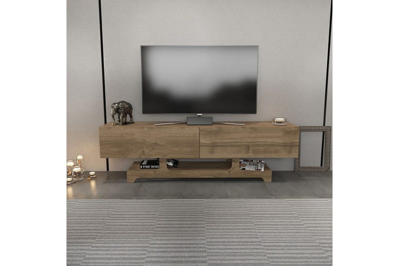 Zira Tv-bänk 160 cm - Valnöt - Möbler - Tv möbel & mediamöbel - TV bänk & mediabänk