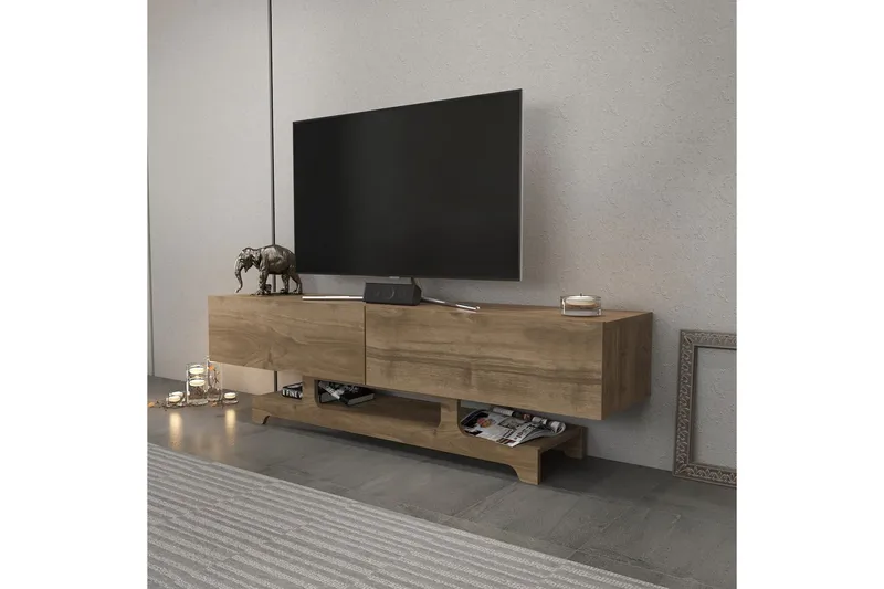 Zira Tv-bänk 160 cm - Valnöt - Möbler - Tv möbel & mediamöbel - TV bänk & mediabänk