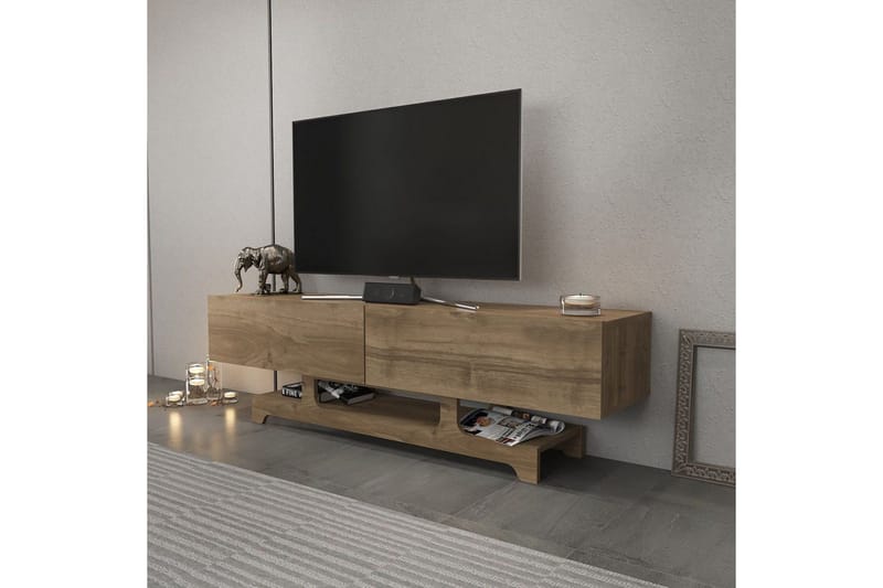 Zira Tv-bänk 160 cm - Valnöt - Möbler - Tv möbel & mediamöbel - TV bänk & mediabänk