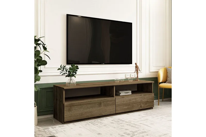 Zylen Tv-bänk 144 cm - Valnöt - Möbler - Tv möbel & mediamöbel - TV bänk & mediabänk