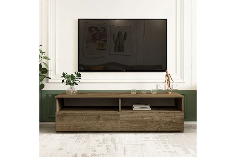 Zylen Tv-bänk 144 cm - Valnöt - Möbler - Tv möbel & mediamöbel - TV bänk & mediabänk