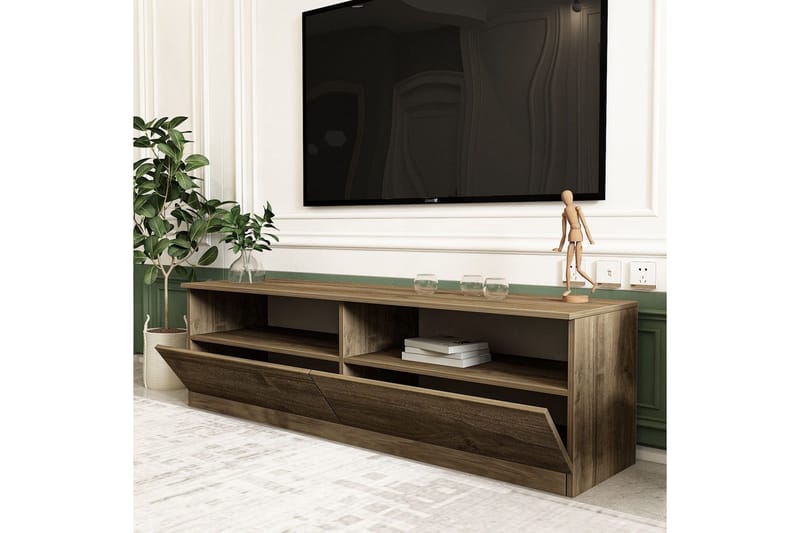 Zylen Tv-bänk 144 cm - Valnöt - Möbler - Tv möbel & mediamöbel - TV bänk & mediabänk