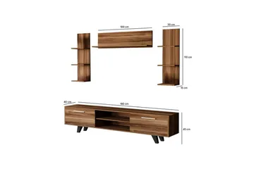 Zyrosen Tv-bänk 180 cm - Natur - Möbler - Tv möbel & mediamöbel - TV bänk & mediabänk