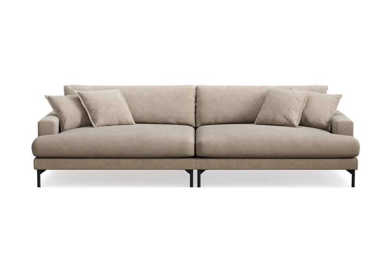 Menard Premium 5-sits Djup Soffa i Tyg - Brun - Möbler - Soffa