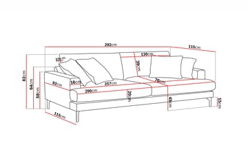 Menard Premium 5-sits Djup Soffa i Chenille - Beige - Möbler - Soffa