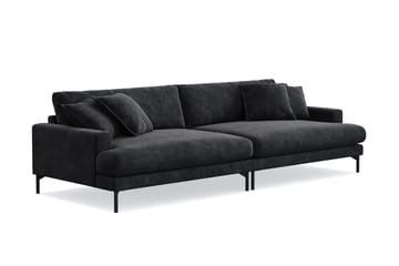 Menard Premium 5-sits Djup Soffa i Chenille - Trenza 01, Svart Chenille - Möbler - Soffa
